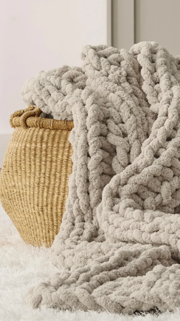 Add a Chunky Wool Throw Over One Arm