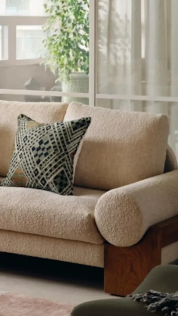 Choose Sandy Oat for a Slightly Warmer Bouclé Tone
