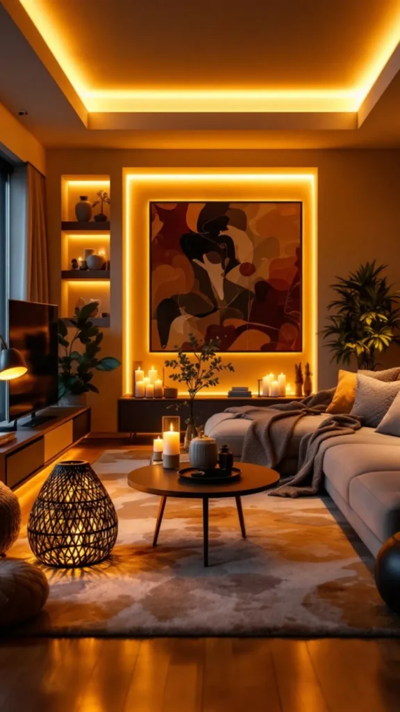 Warm Amber Lighting Is Non-Negotiable in an Organic Modern Home