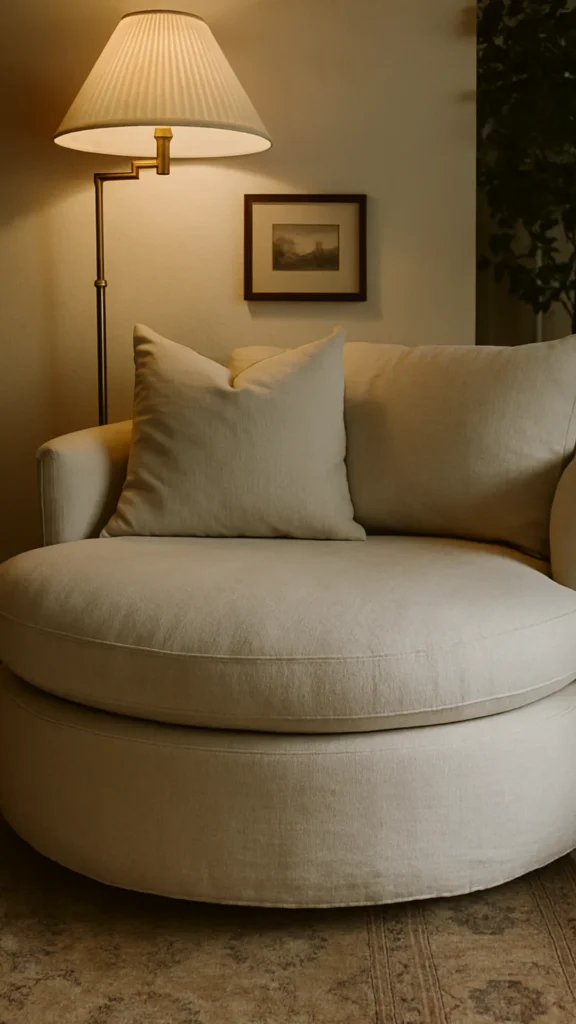 curved accent chair warm bedroom corner reading dressing seat beautiful 2026