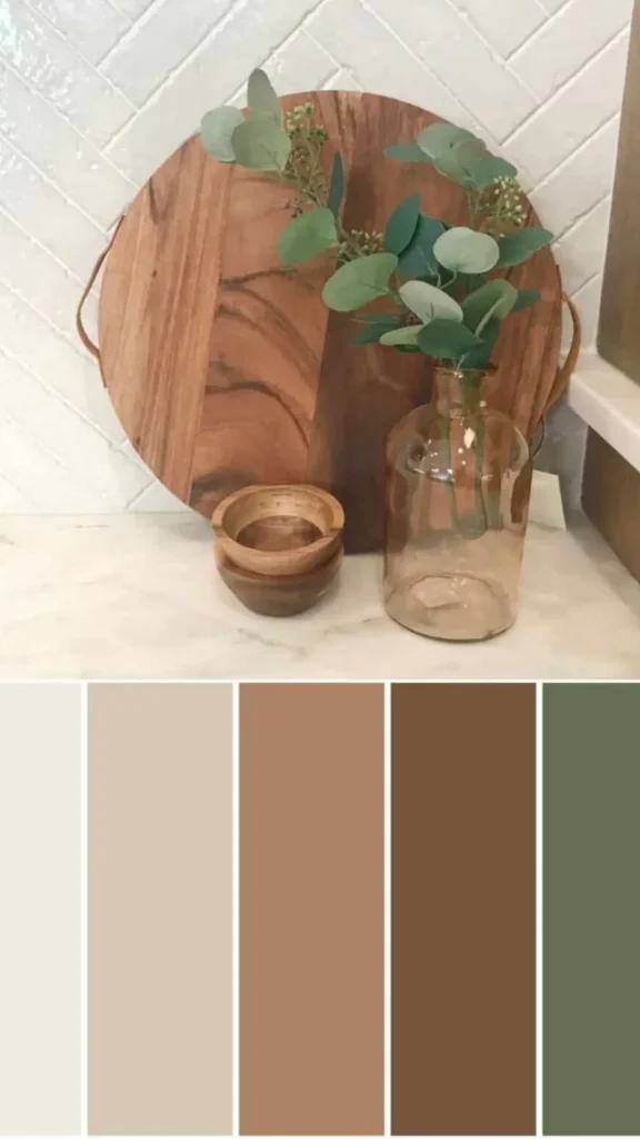 japandi home office ideas muted calming color palette warm sage oat wood 2026