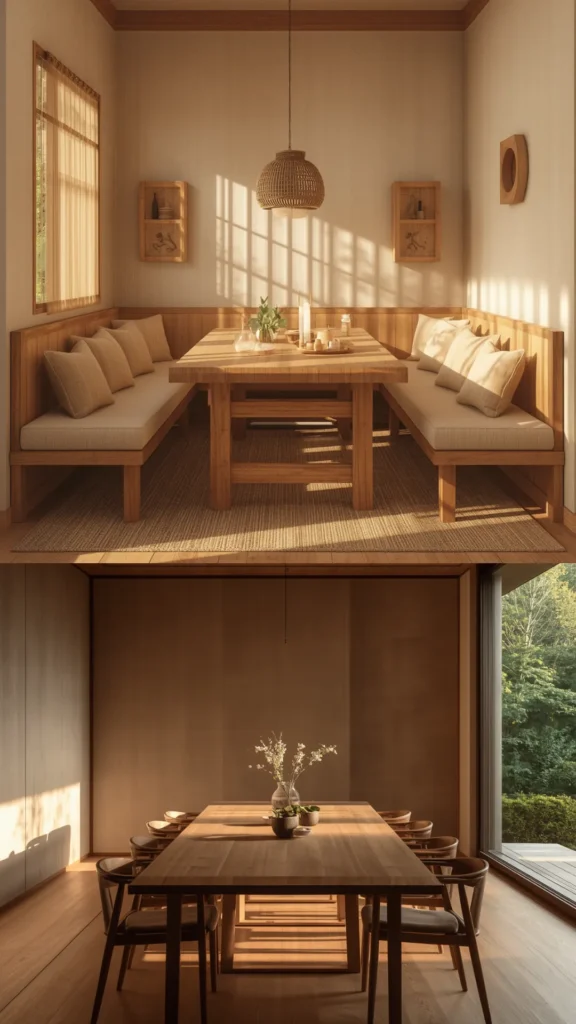 japandi dining room ideas essential quality warmth honesty genuine calm 2026