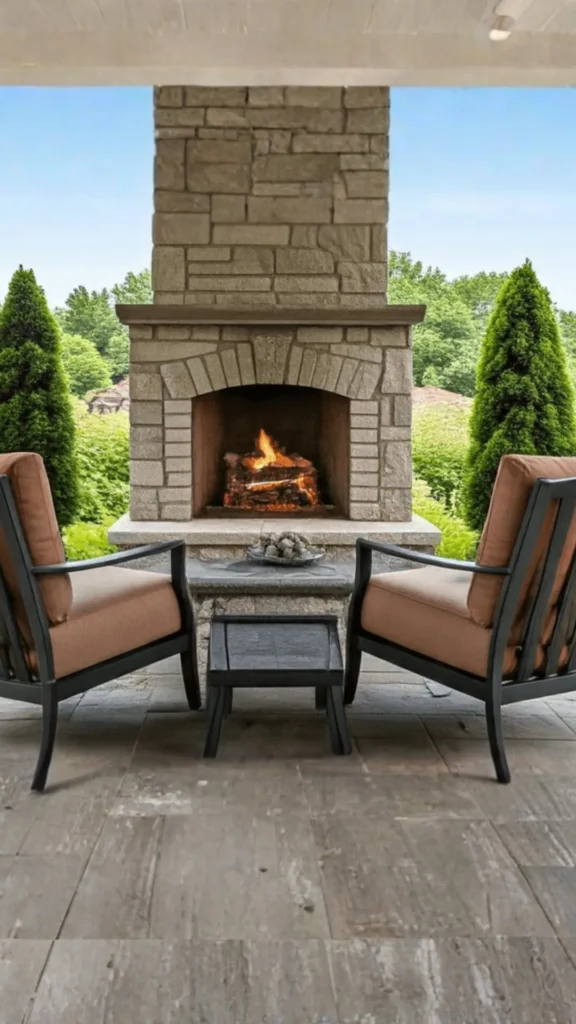 stone fireplace ideas outdoor year round gathering point beautiful warm 2026