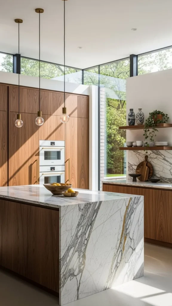 organic modern kitchen ideas integrated appliances concealed cabinetry clean considered 2026