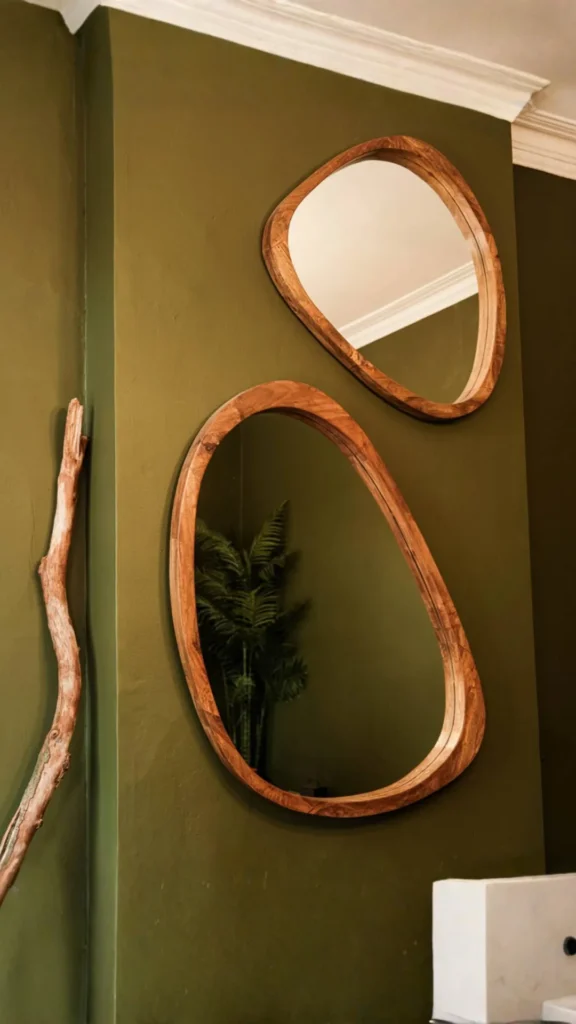 organic modern bedroom ideas organic shaped accessories curved mirror round tray oval 2026