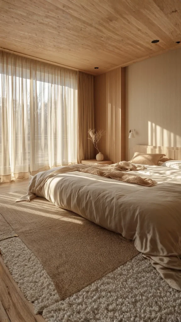 japandi bedroom ideas emotional quality warm settled genuinely restorative 2026