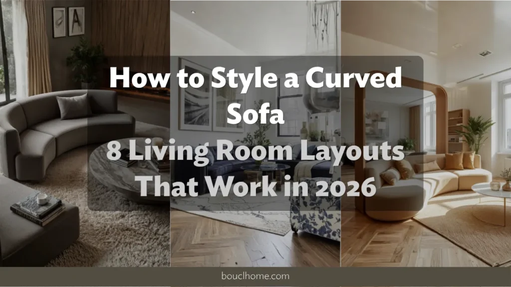 How to Style a Curved Sofa: 8 Living Room Layouts That Work in 2026