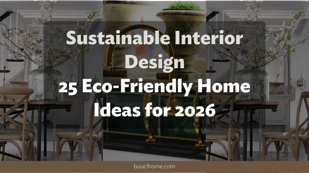 Sustainable Interior Design: 25 Eco-Friendly Home Ideas for 2026