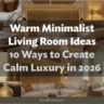 Warm Minimalist Living Room Ideas: 10 Ways to Create Calm Luxury in 2026