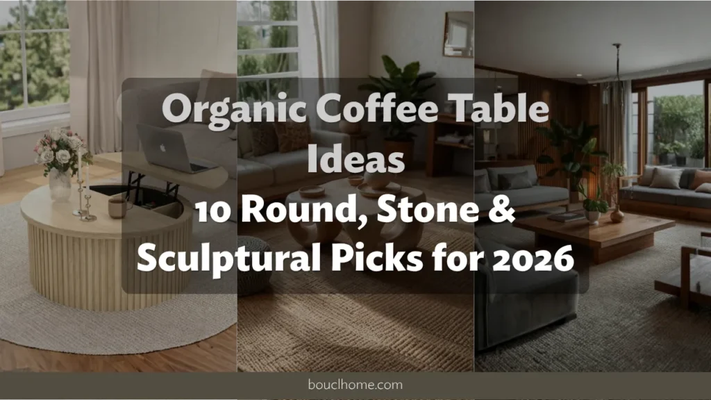 Organic Coffee Table Ideas: 10 Round, Stone & Sculptural Picks for 2026