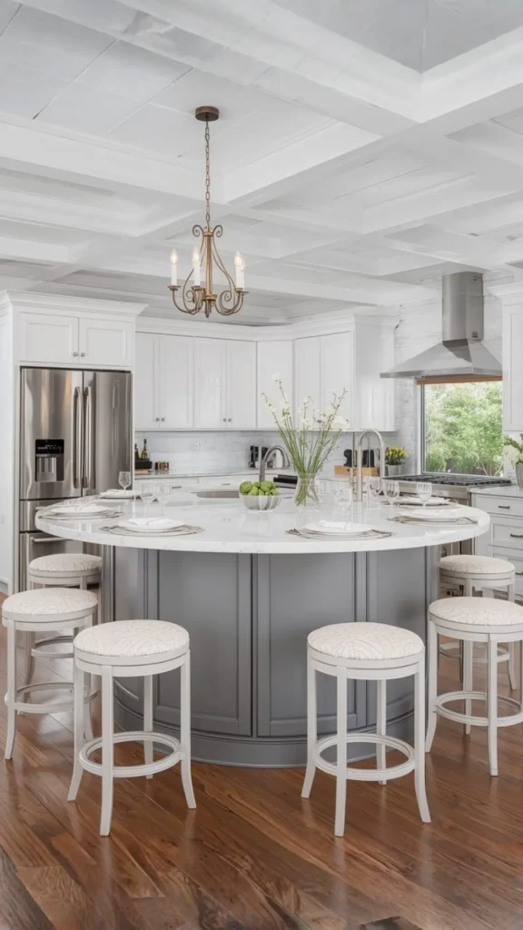 kitchen island ideas curved organic rounded edge warm kitchen 2026