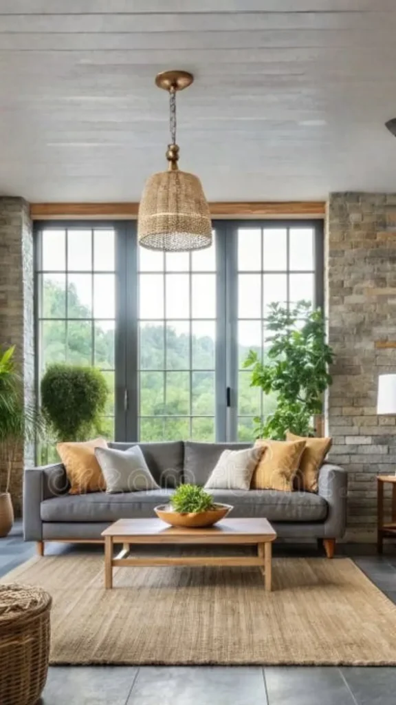 living room rug ideas natural jute foundation layer warm organic living room 2026
