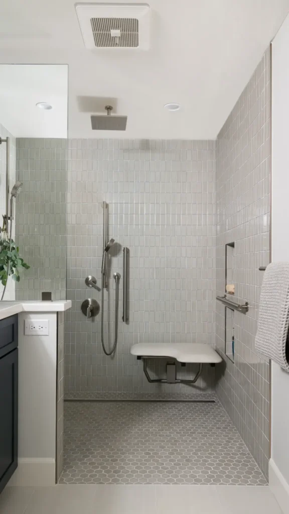walk-in shower ideas accessible curbless entry design