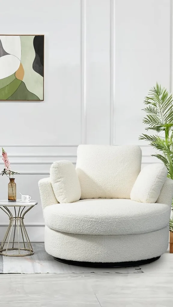 curved accent chair matching pair facing sofa alternative