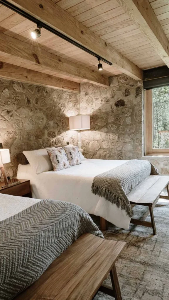 sustainable interior design local regional materials stone wood