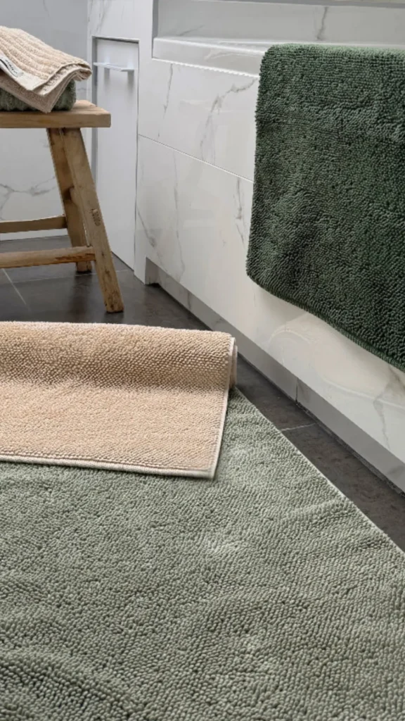 luxury bathroom on a budget organic cotton bath mat warm oat thick