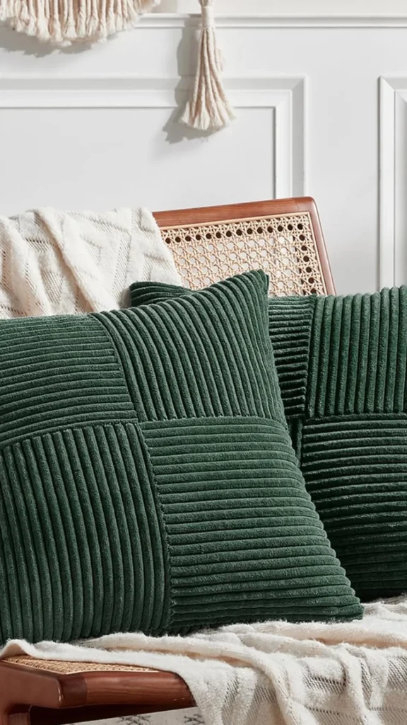 living room decor trends 2026 fringed tasseled textile detail
