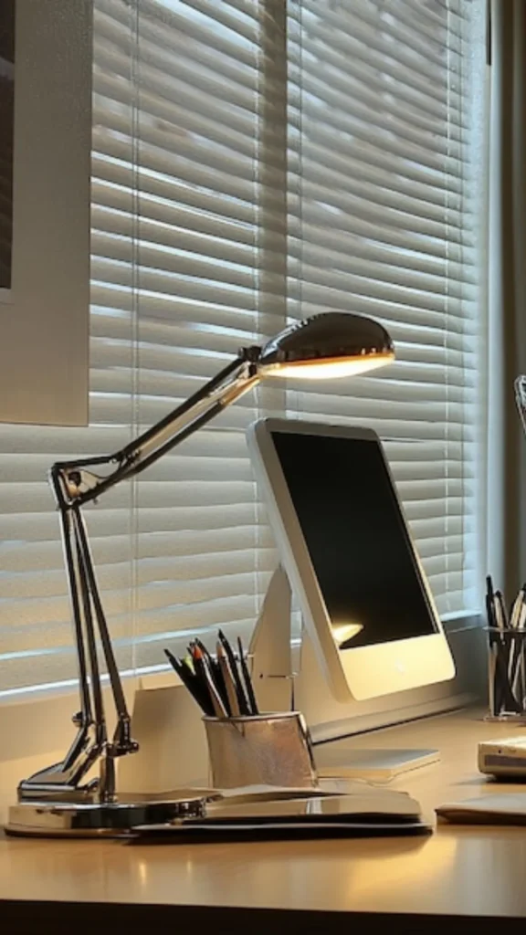 home office ideas adjustable task lamp focused detailed work