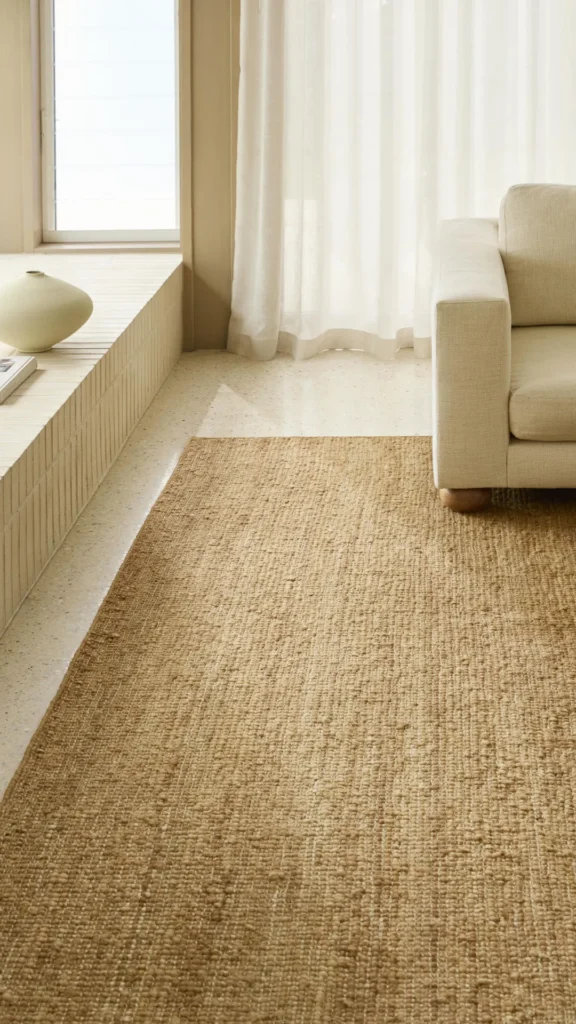 living room rug ideas wool jute blend textured woven