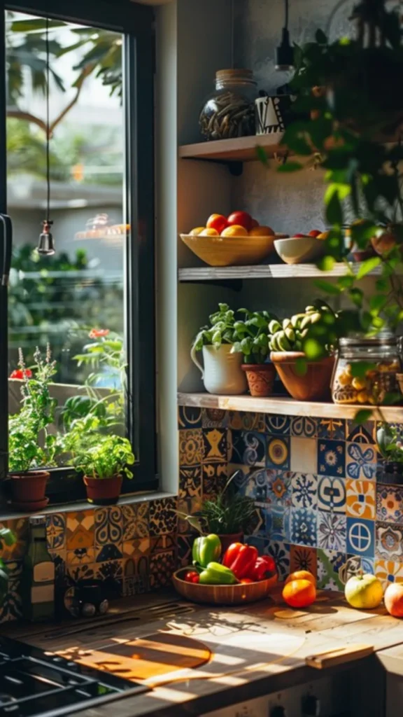 sustainable interior design home herb vegetable corner kitchen