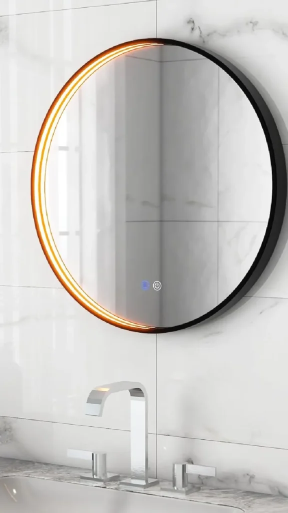 bathroom vanity ideas heated demister mirror fog free warm frame 2026