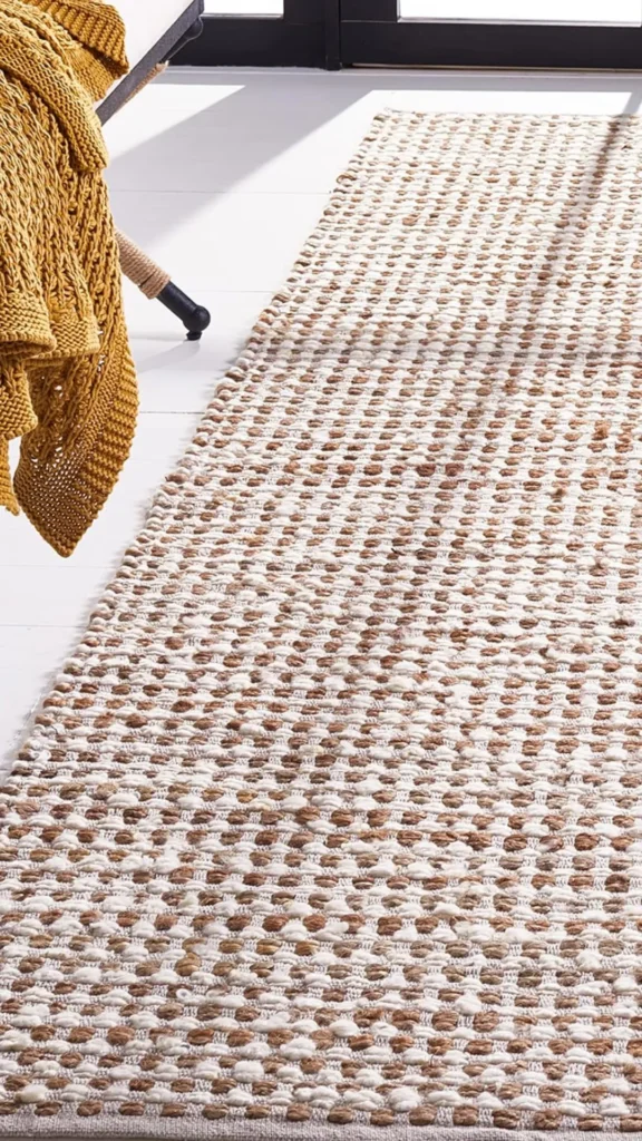 sustainable interior design durable wool rug high traffic hallway