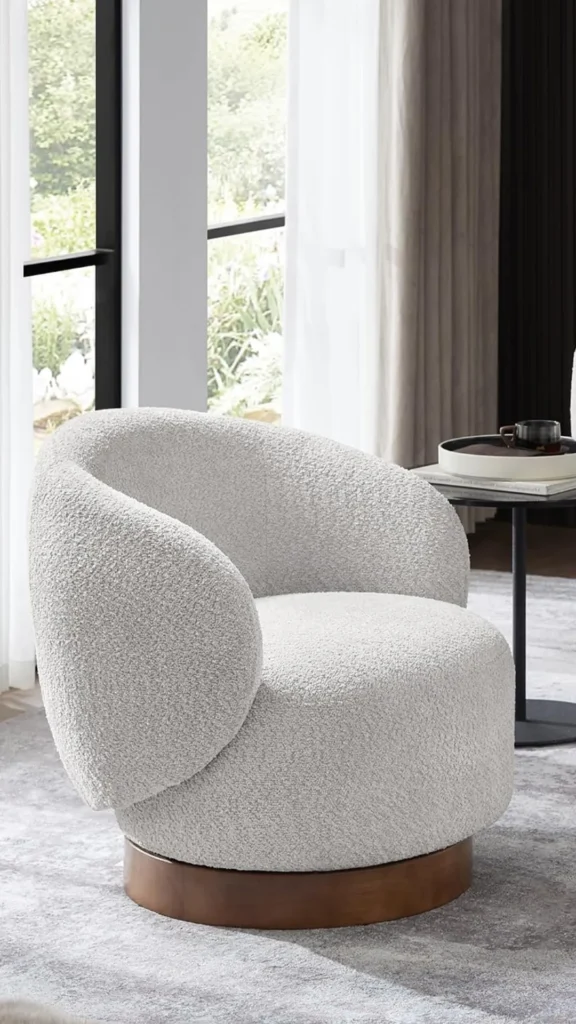 curved accent chair multigenerational household comfortable varied