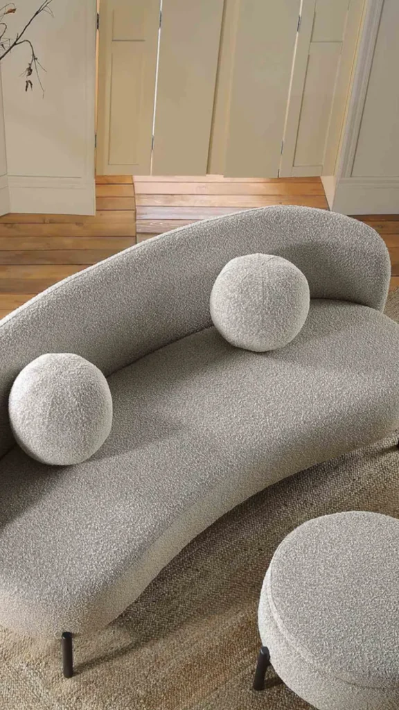 how to style curved sofa seasonal styling wool throw winter warm