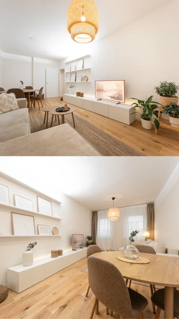 living room decor trends 2026 warm neutrals replace cool grey cream sand warm white palette