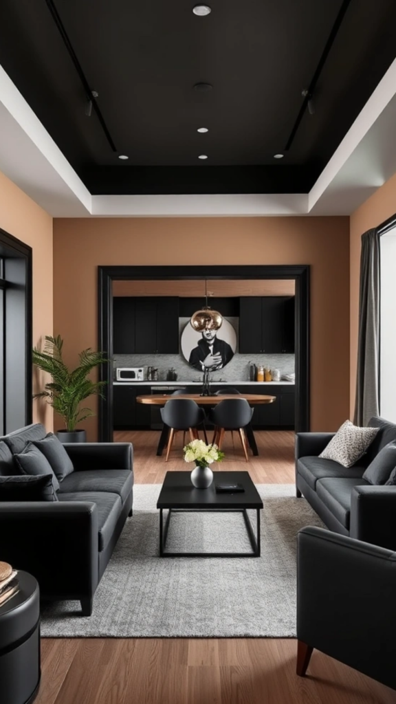 living room rug ideas deep charcoal near black grounding