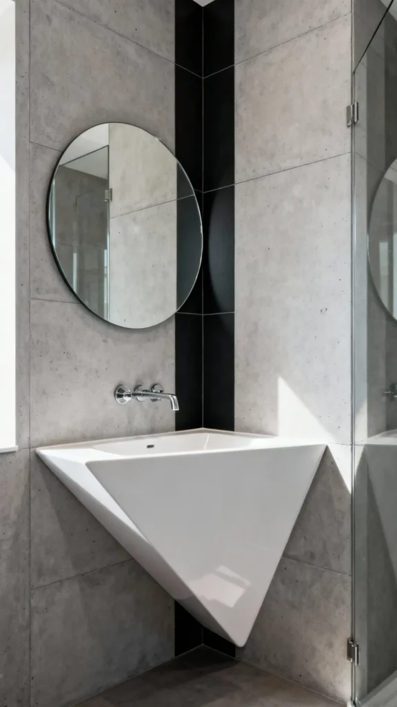 bathroom vanity ideas corner vanity awkward layout diagonal 2026