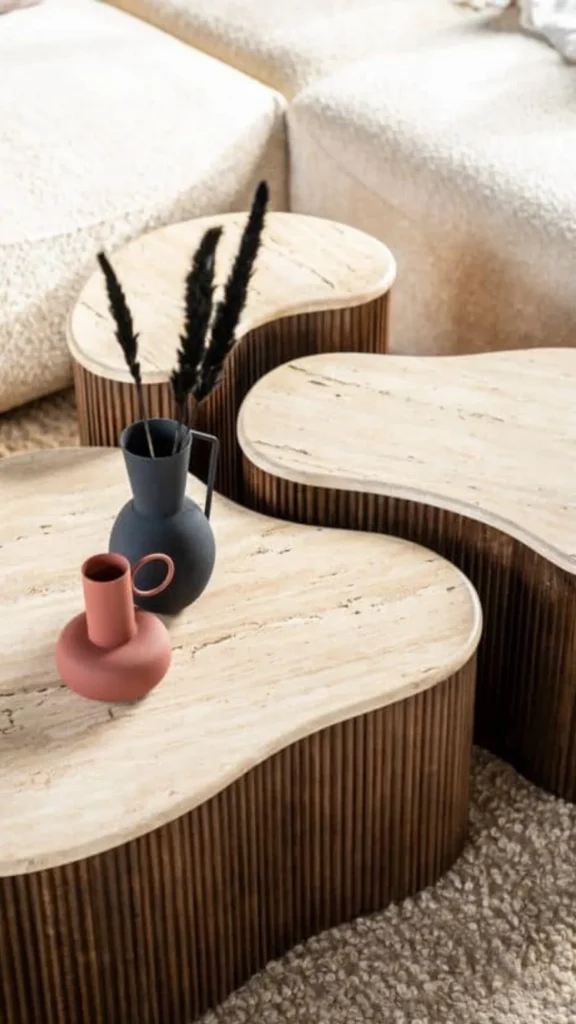 organic coffee table petite compact apartment small