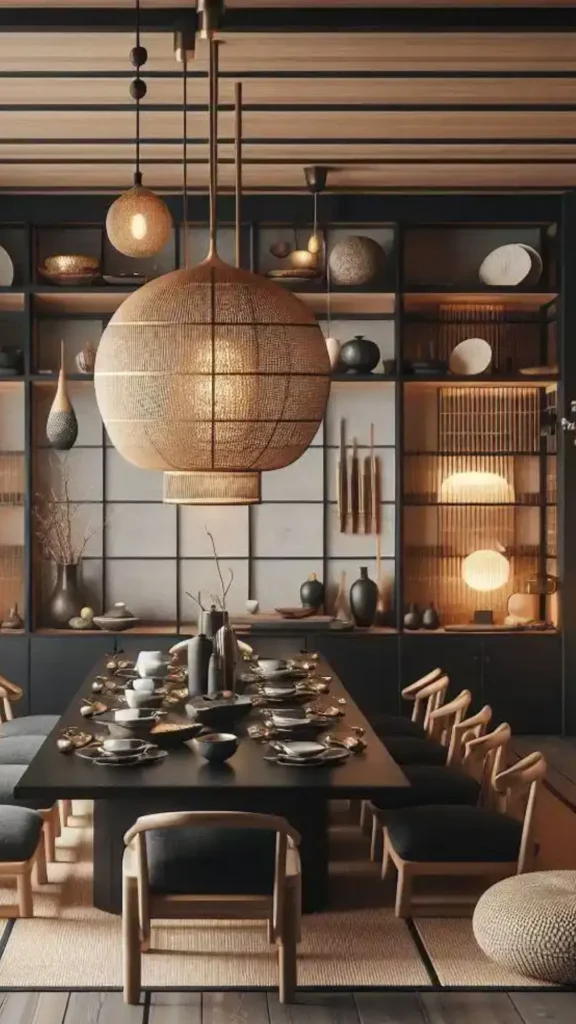 japandi dining room ideas built in banquette corner cozy