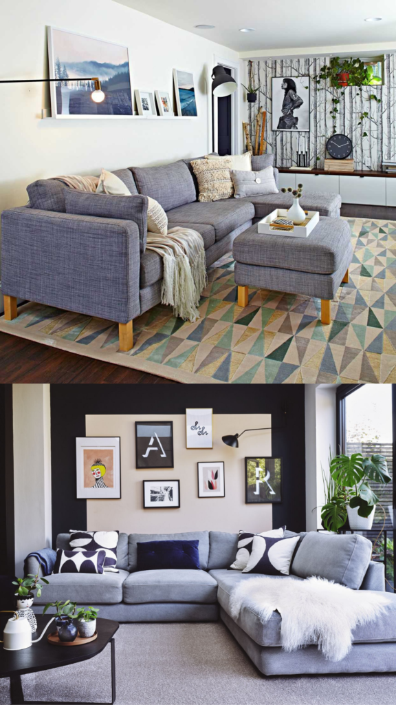 living room decor trends 2026 whats out dated elements grey sofa chevron barn door industrial