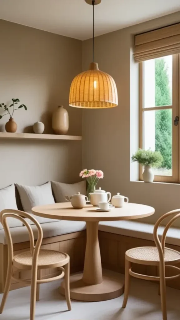 japandi dining room ideas small nook compact apartment corner