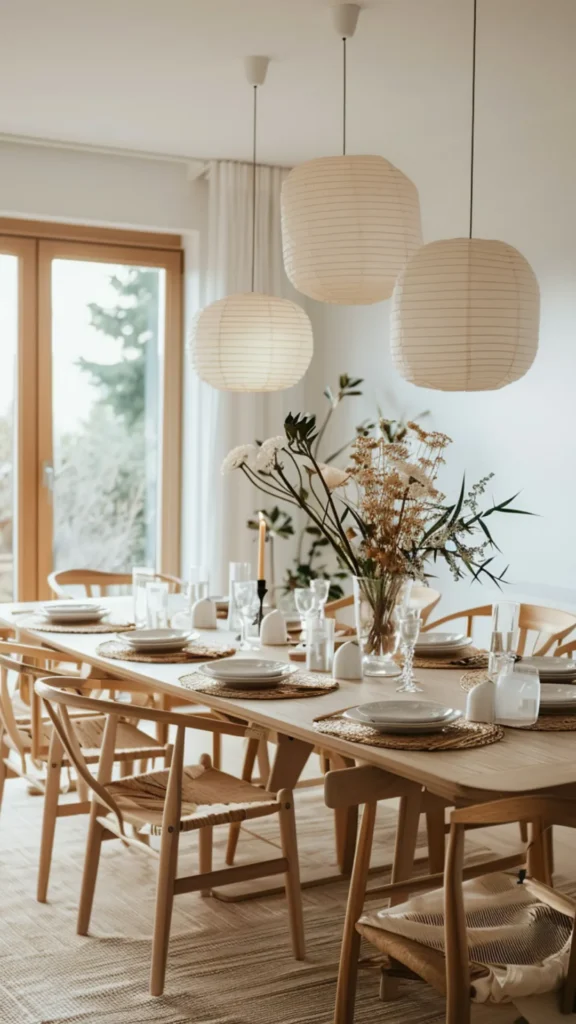 japandi dining room ideas seasonal styling single branch swapped