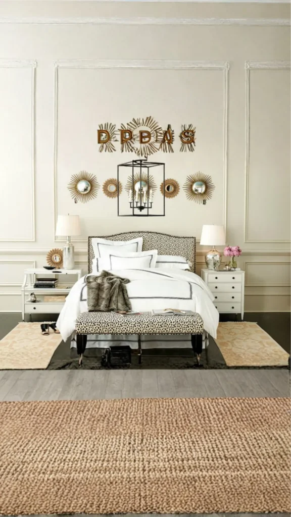 curved bedside table mismatched pairs different shapes bedroom eclectic warm 2026