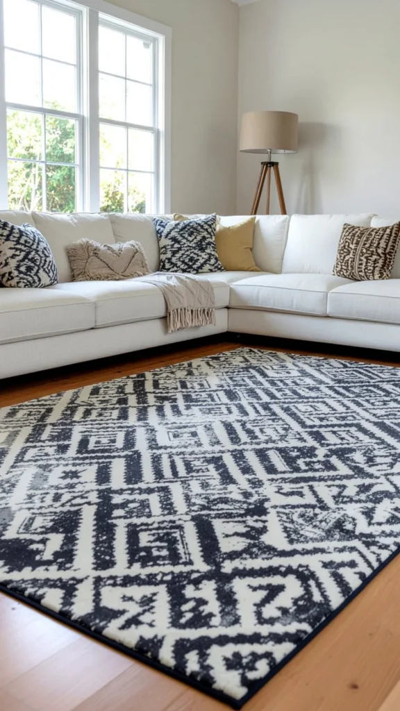 living room rug ideas pet friendly durable patterned
