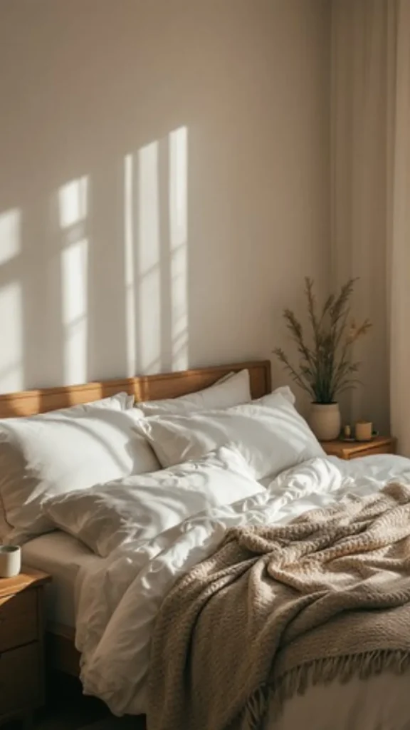 organic modern bedroom ideas sheer linen curtains morning light