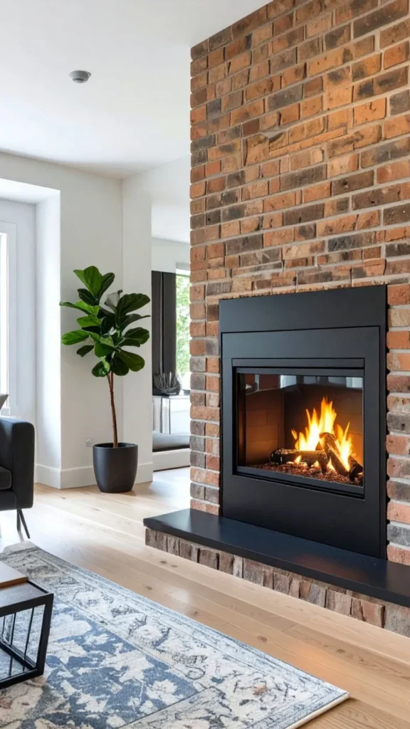 stone fireplace ideas small apartment compact fitted
