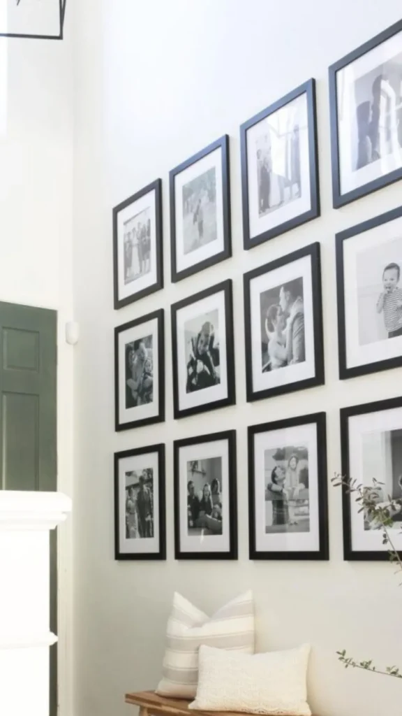 cozy entryway decor ideas gallery wall stairwell curated arrangement