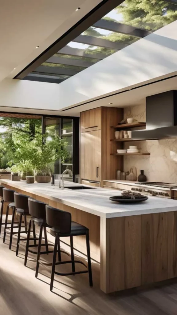 organic modern kitchen ideas morning light positioned warm