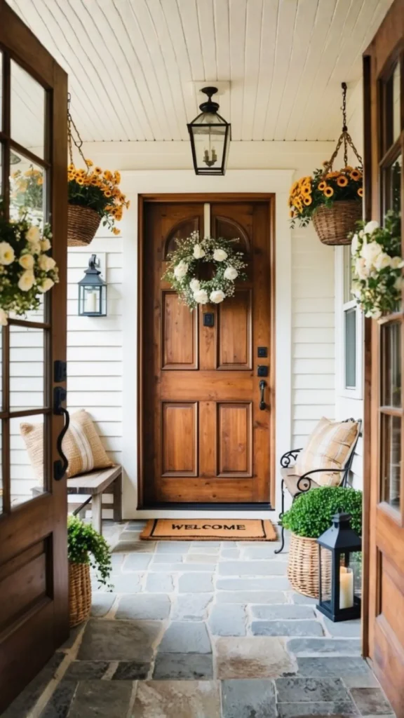 cozy entryway decor ideas vintage found objects warmth personality character unique welcoming