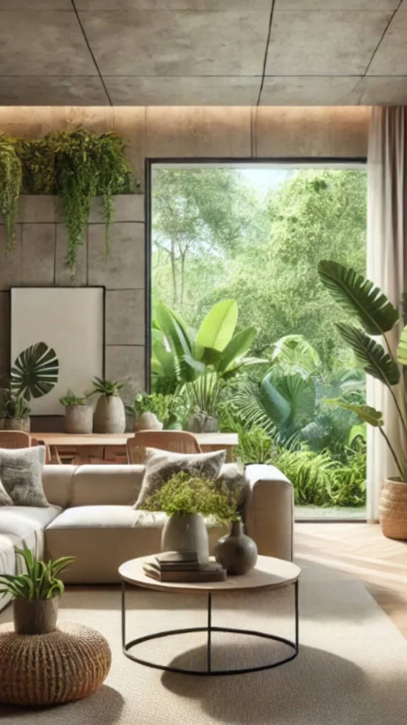 biophilic home design pet friendly safe plants natural materials 2026