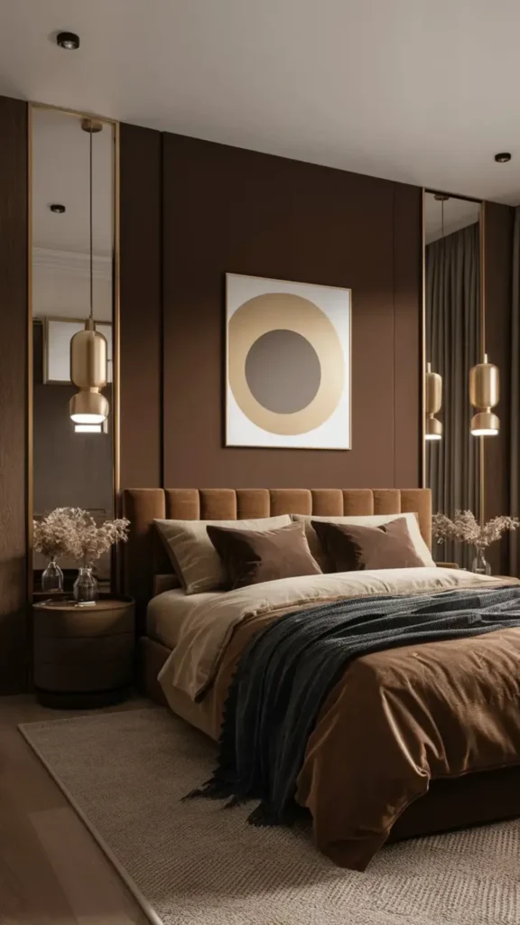 bedroom colour ideas deep espresso brown walls maximum cocooning