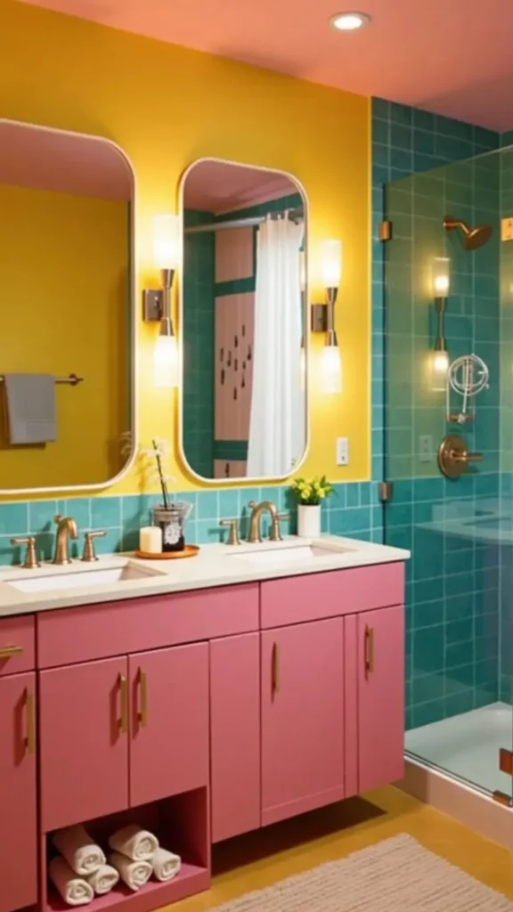 colorful bathroom ideas final personal confident color choice resolved