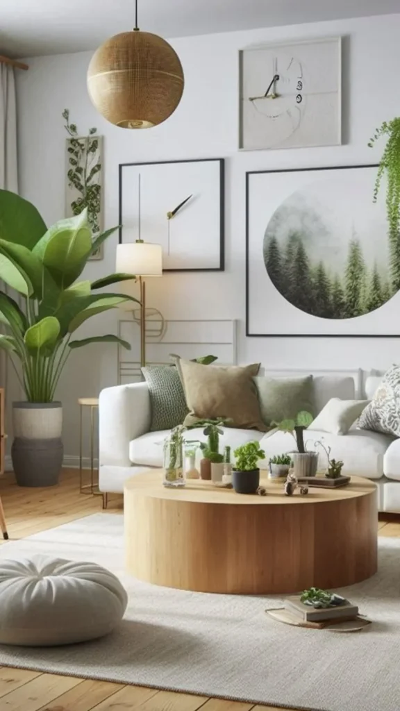 organic modern living room ideas small compact footprint warmth 2026