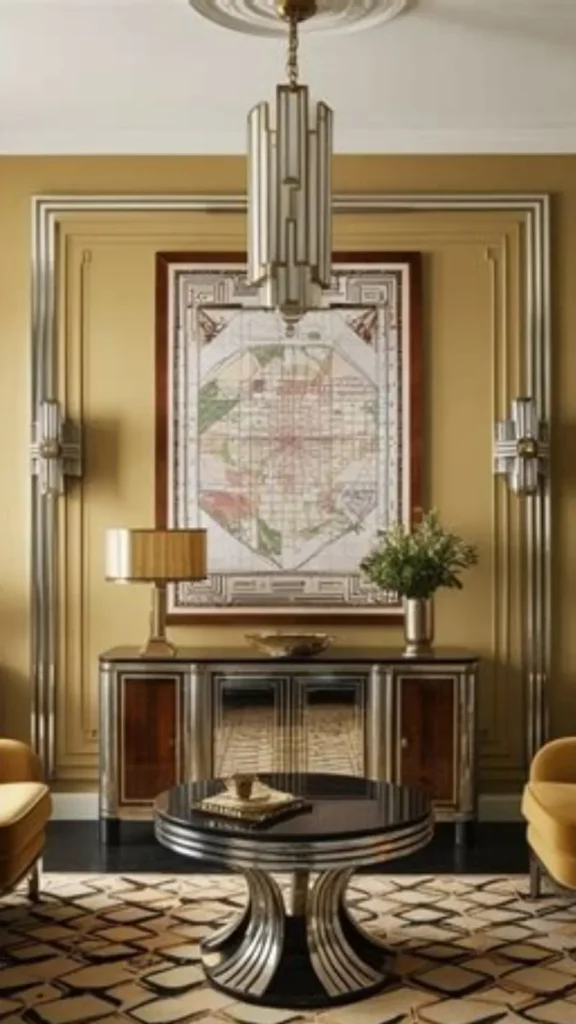interior design styles explained art deco geometric brass jewel tones glamorous