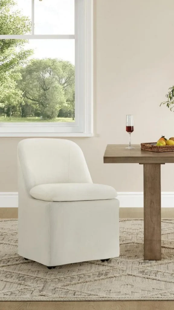 curved dining chair linen slipcover seasonal removable