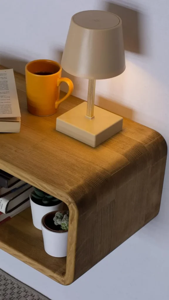 bedroom storage ideas floating bedside shelf instead of table